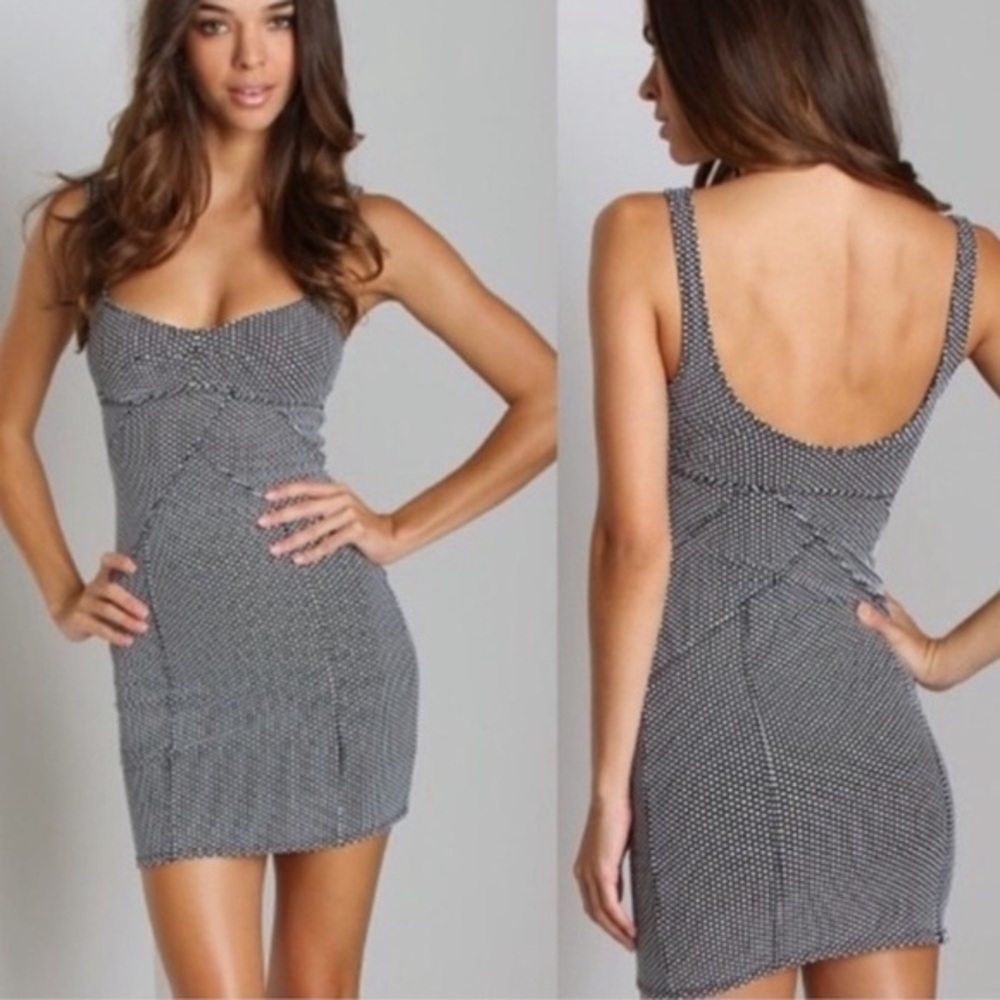 ✨ FREE PEOPLE bodycon polka dot dress!
